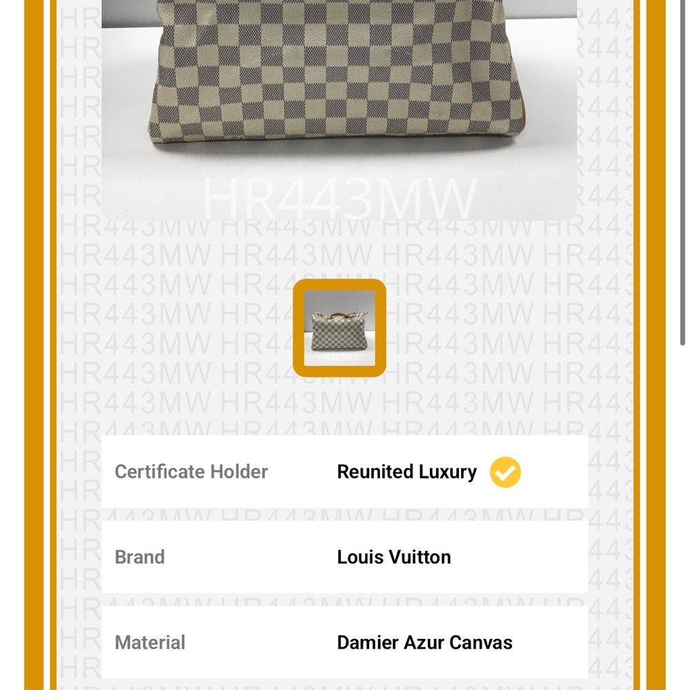 Louis Vuitton Damier Azur Speedy 30 - Picture 9 of 10